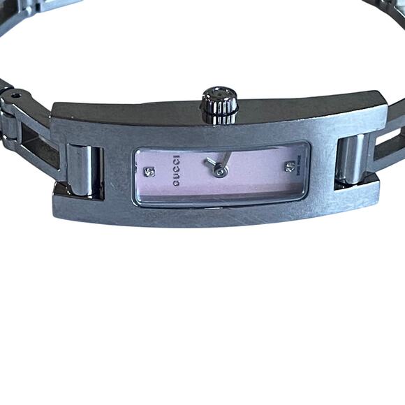 Gucci Stainless Steel Women’s Bangle Watch – Pink Dial - Picture 2 of 9